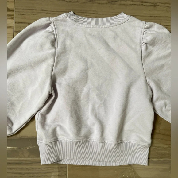 Maison D’amelie crew neck sweatshirt ribbed sleeves  Sz S - Picture 7 of 12